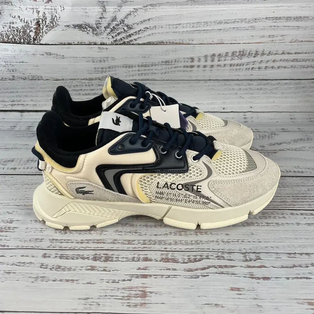 Lacoste L003 Neo Mens US 11 Sneakers Off White Black